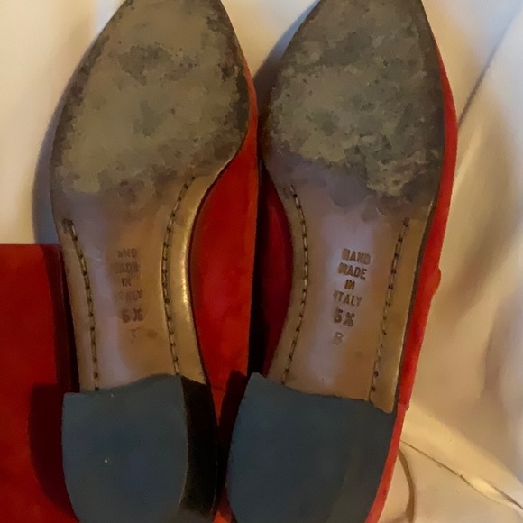 Red suede ankle boots - Picture 4 of 10